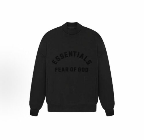 Лонгслив Fear of God Essentials Crewneck "Jet Black"